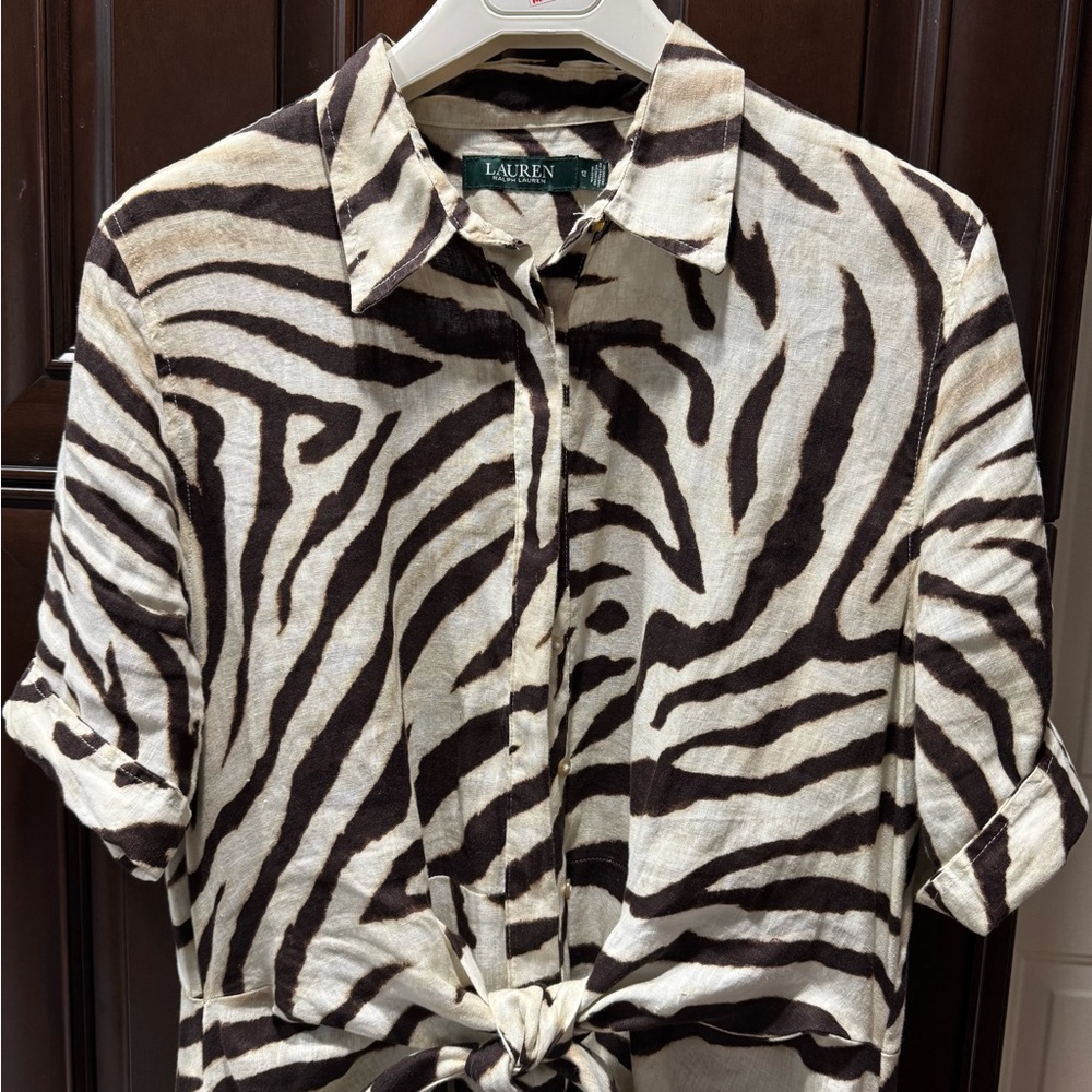 Ralph Lauren Zebra Print Size 12 Dress - Picture 3 of 6